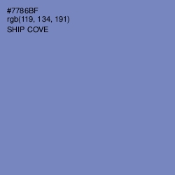 #7786BF - Ship Cove Color Image